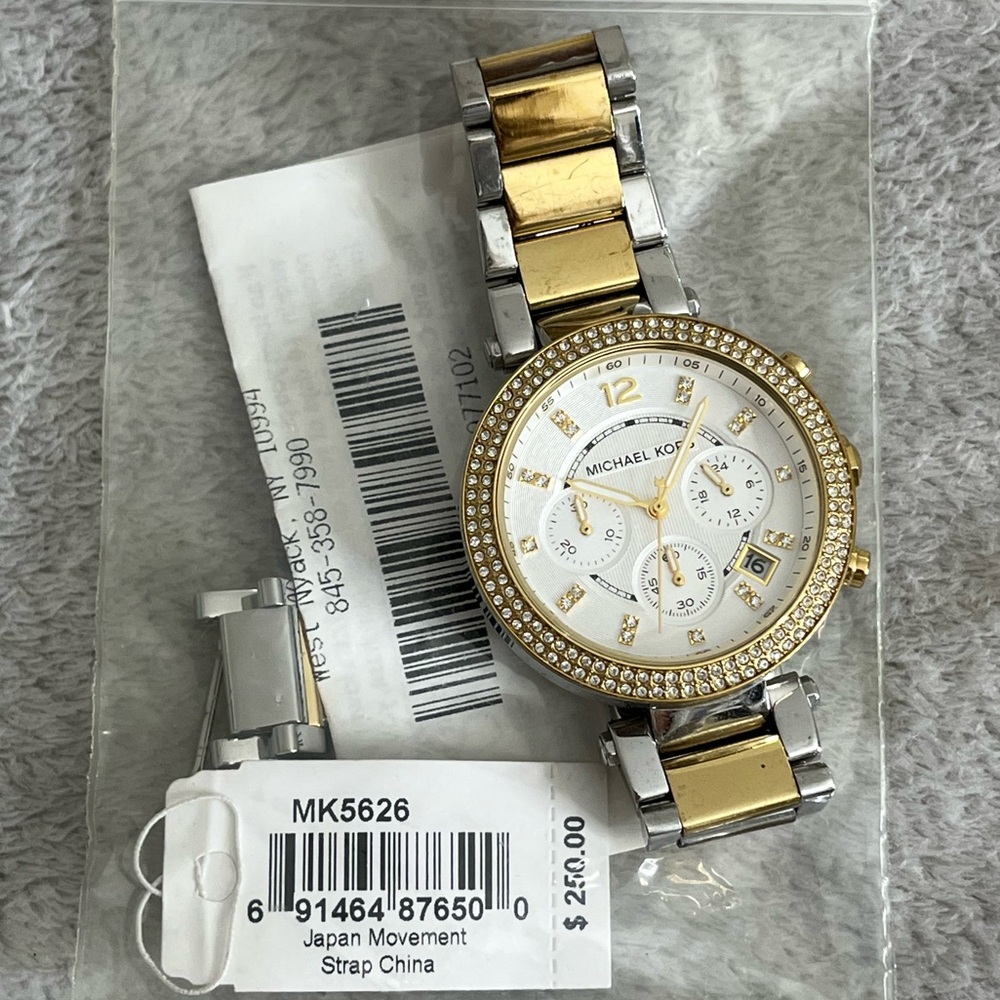 Michael Kors Women’s Silver & Gold Watch